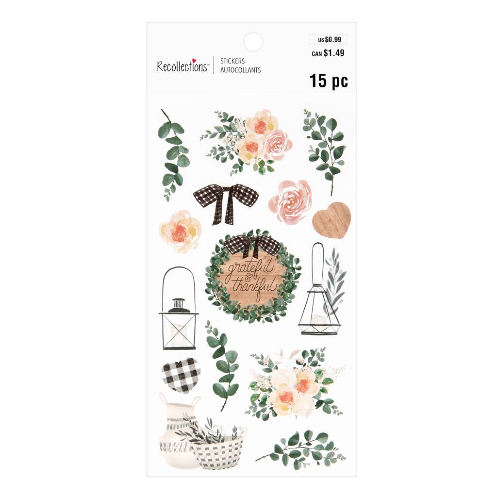 farmhouse floral stickers by recollections michaels
